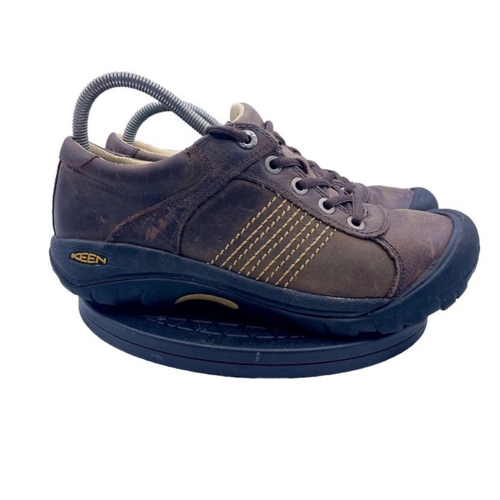 Keen Utility hiking Womens Oxford Brown Leather Lace Up Shoes Size 8 - Picture 8 of 8